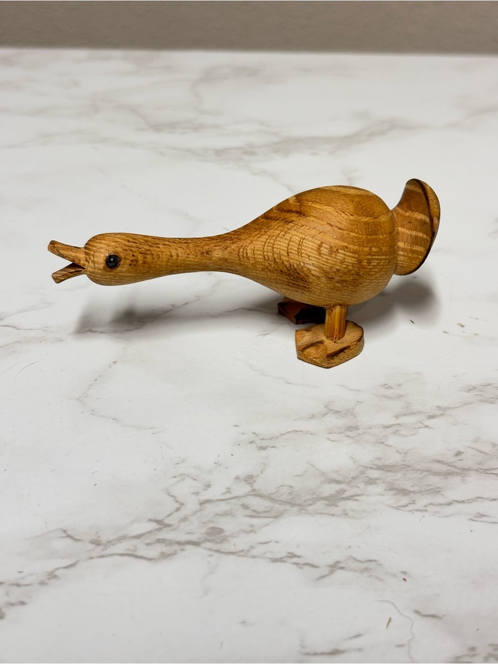 Wood Goose Figurine